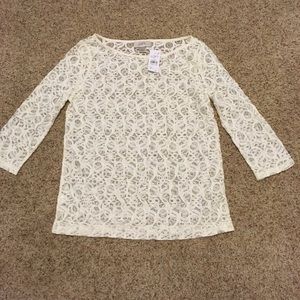 Brand new Ann Taylor Loft Lace Top Blouse XSP